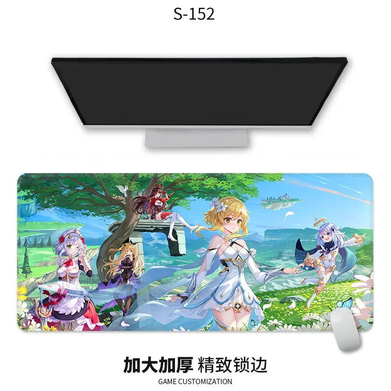 90*40cm genshin impact mousepad cartoon pretty large mouse pad anime gaming accessories desk mat free delivery genshin impact 90x40cm large mouse pad gaming accessories pc laptop gamer mousepad anime antislip laptop mouse pad mat