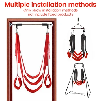 SM Bondage Sex Door Swing Chairs Hanging Furniture Straps Flirting Bondage Rope BDSM Bondages Erotic Game Toy For Couples 6
