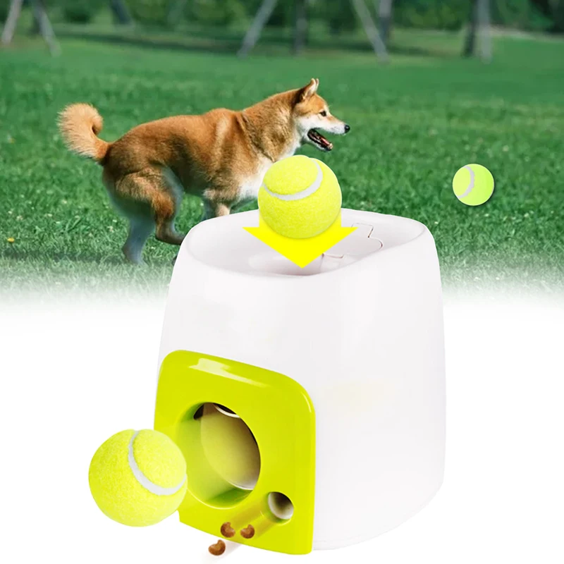 Interactive Fetch Tennis Ball Launcher Dog Training Toys Throwing