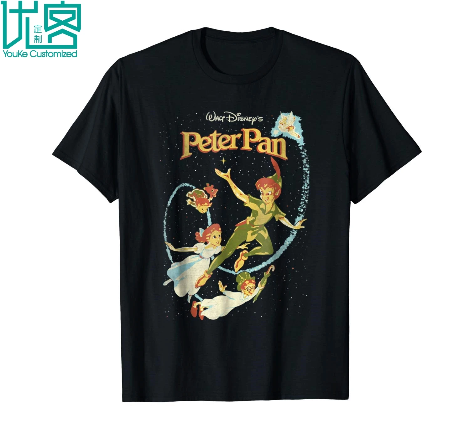 

Gildan Brand Peter Pan Darling Flight Vintage Graphic T Shirt 2019 Summer Men's Short Sleeve T-Shirt