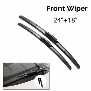 Image 2 - Wiper Front & Rear Wiper Blades Set Kit For Dodge Journey 2008  2018 2017 2016 Windshield Windscreen 24"18"12"