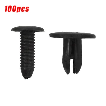 

Black Clips​ Retainer 9.5mm/0.37\" Trim Panel Hood 100Pcs Auto Fender 6mm