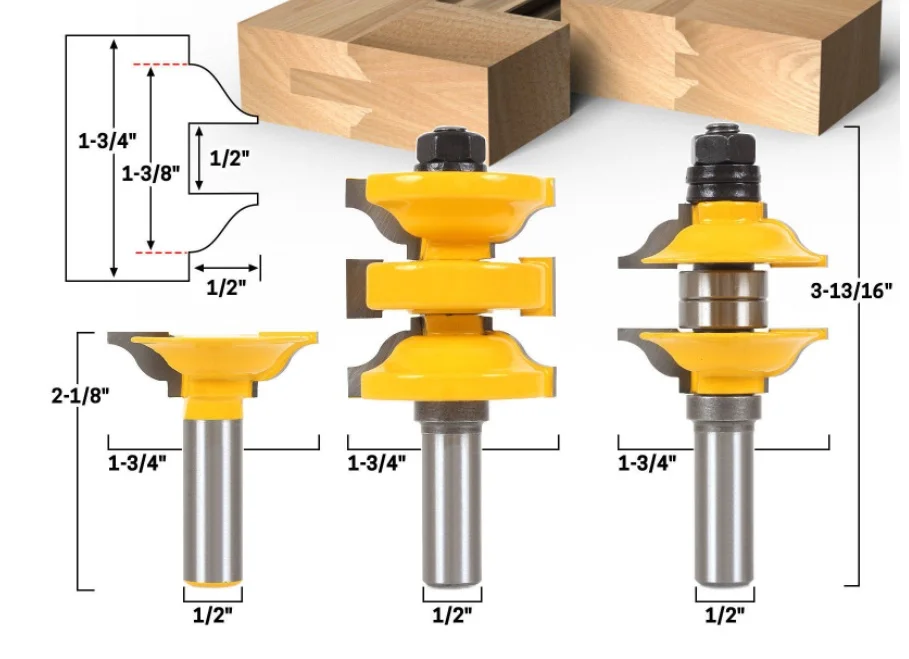 

Woodworking Milling Cutter Three-piece Door Frame Folding Knife Once Forming Solid Wood Door Knife