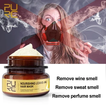 

New Arrival PURC Fast Remove Odor After Doing Keratin Nourishing Treatment Leave-In Hair Mask Lasting Nourishing Hair TSLM1