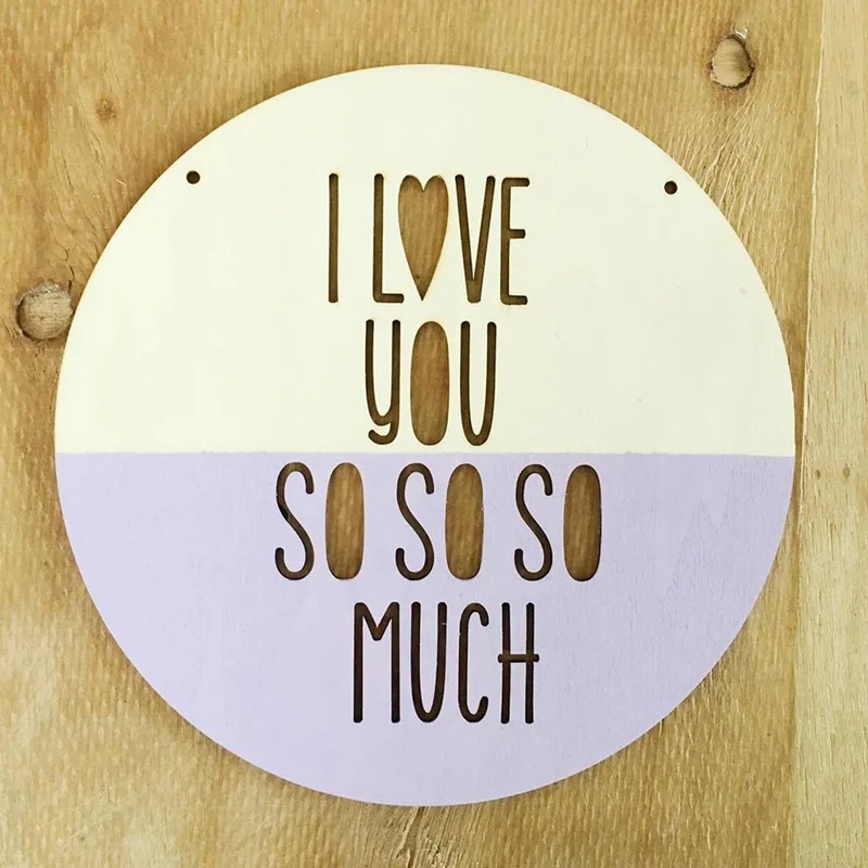 PP INS Style Love U So So Much Wood Hanging Ornaments Background Studio Backdrop Photo Photography Prop Decor Photography Shoots - Цвет: PP