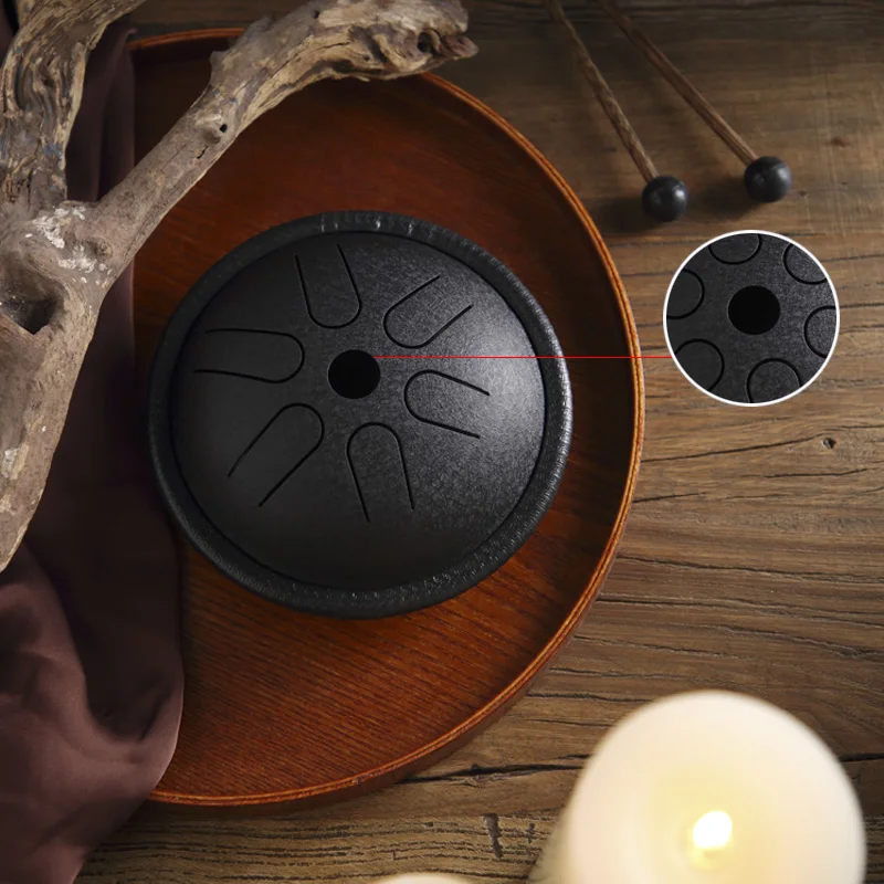 

Tongue Drum 5.5 Inch Steel Tongue Drum Set 6 Tune Hand Pan Drum Pad Tank Sticks Carrying Bag Percussion Instruments Accessories