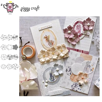 

Piggy Craft metal cutting dies cut die mold New Flower decoration Scrapbook paper craft knife mould blade punch stencils dies