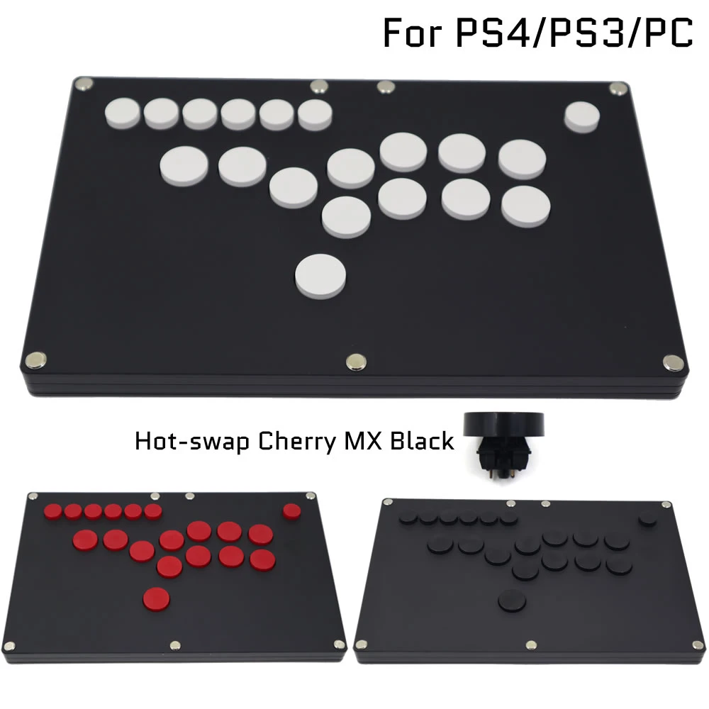 B1-PS-B Ultra-Thin All Buttons Hitbox Style Arcade Joystick Fight Stick Game Controller For PS4/PS3/PC Hot-Swap Cherry MX Black 超目玉価格 レバーレスゲームコントローラー PC対応 PS4,Switch® hitBOX その他