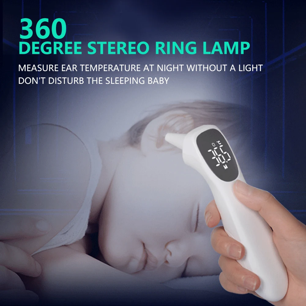 

Multi-function night-light infrared body thermometer is suitable for newborns/adults forehead and ear contactless thermometer
