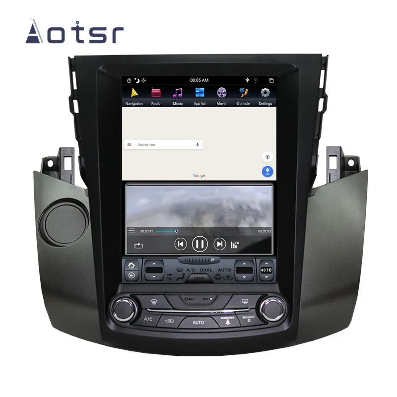 Excellent Android 9.0 Tesla Style 4GB ROM For Toyota RAV4 2006-2012 Car GPS navigation head unit radio tape recorder multimedia player IPS 4