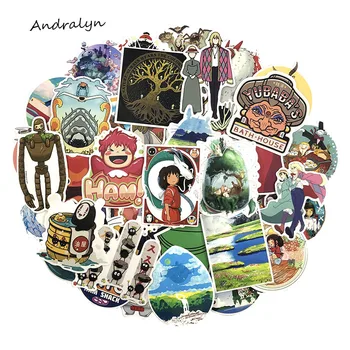 

50Pcs/Set Miyazaki Hayao Anime Stickers Cartoon Graffiti Stickers For DIY Luggage Laptop Refrigerator Motorcycle Car Pegatinas