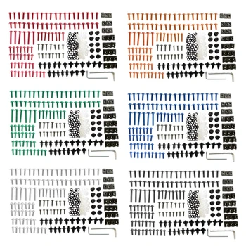 

223 Pcs Motorcycle Fairing Bolts Kit Bodywork Fastener Clip Screws Nut for Motor Q39F