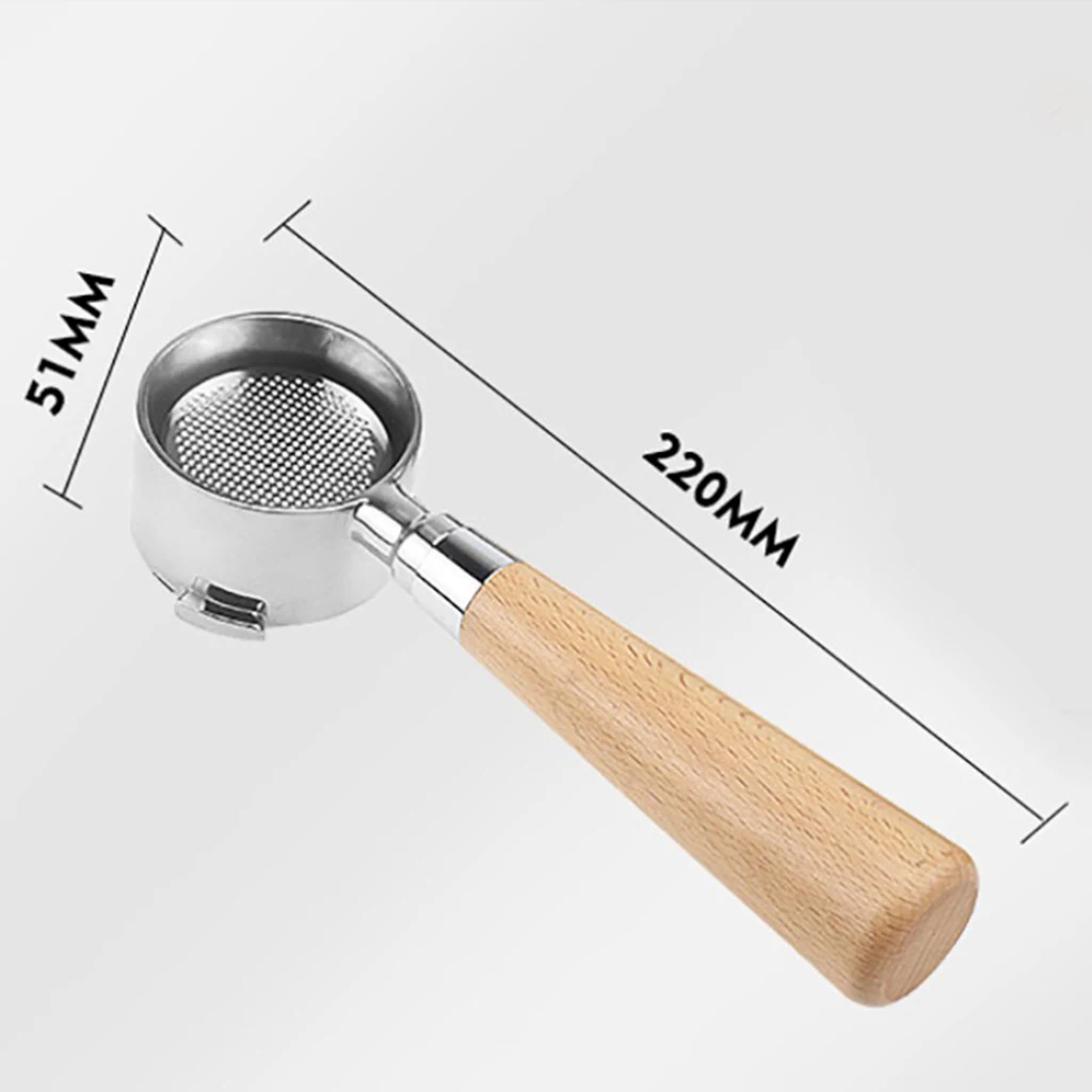 51mm Coffee Bottomless Portafilter for Delong Coffee Machine w/ Filter Basket