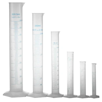 

10 25 50 100 250 500ml graduated cylinder to measure students Laboratory DIY 6 pcs