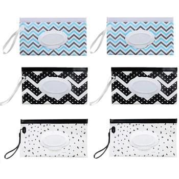 

6 Pcs Portable Wet Wipe Pouches Reusable Baby Wipes Dispenser Eco Friendly Handy Travel Diaper Wipes Carrying Case