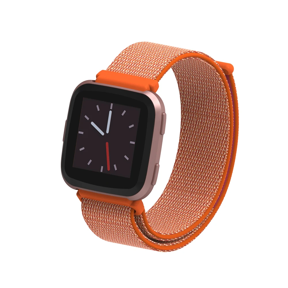 Модный Эластичный сменный тканый нейлоновый ремешок для Fitbit Versa или Lite, дышащий регулируемый ремешок для часов с застежкой