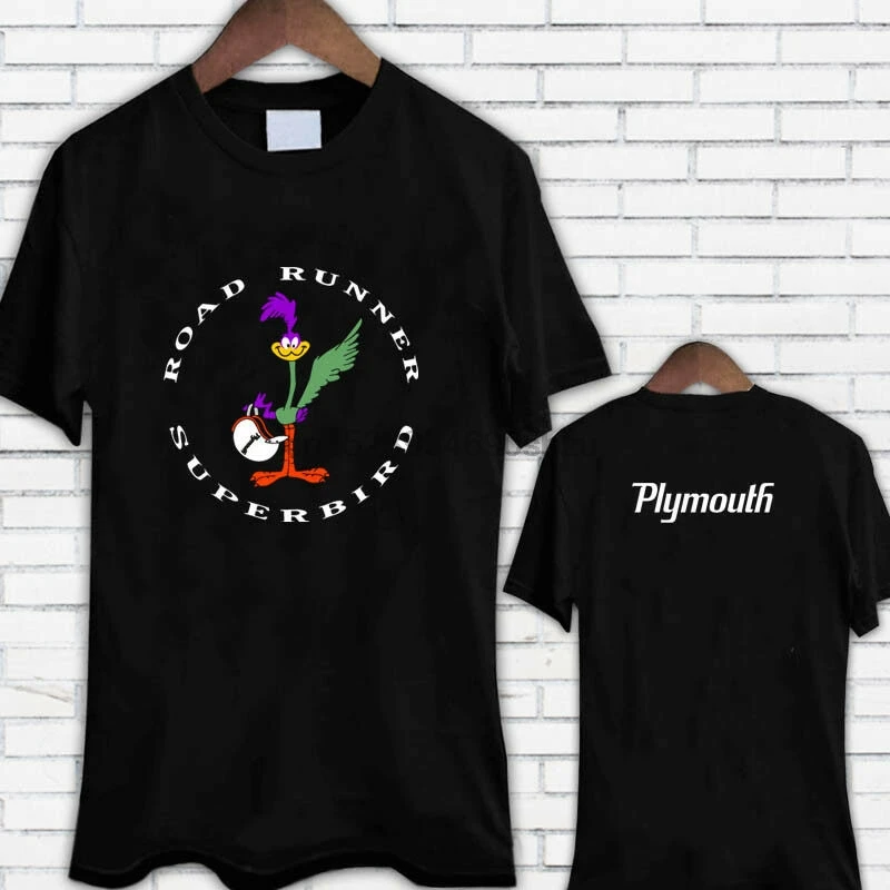 Plymouth Roadrunner Superbird Logo Emblem Black T-Shirt XS-3XL | Мужская одежда