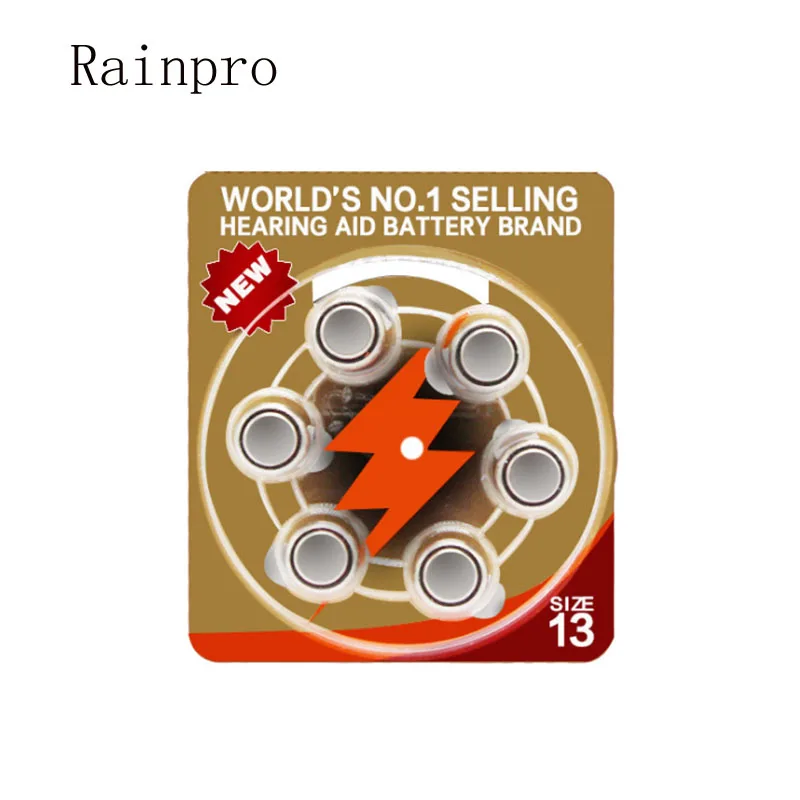 6PCSLOTA13HearingAidBatteriesa1313PR48S13AZincAirButton1