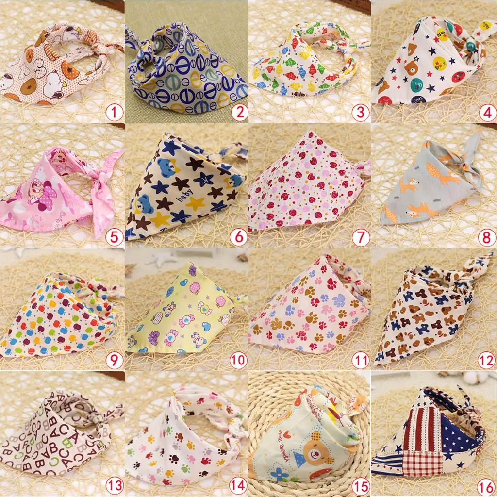 

Fashion Pet Dog Scarf Collar Puppy Cat Cotton Triangular Neckerchief Bib Bandana Drop Ship Support