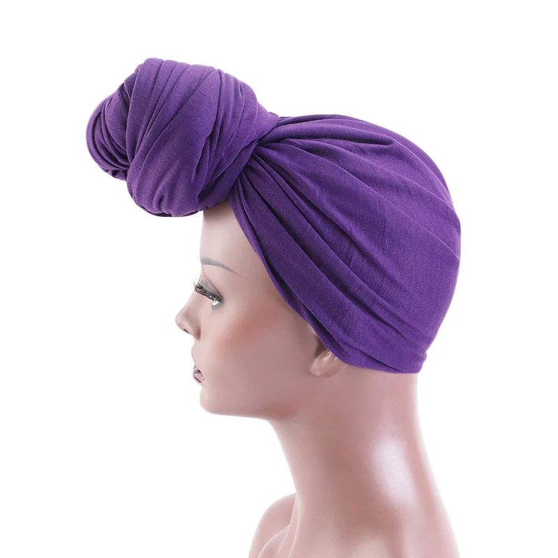 large hair clip Stretchy Jersey Women Muslim Long Tail Scarf Hat Turban Chemo Cap Hair Loss Islamic Headwrap Head Cover Wrap Caps Bonnet Hat New hairclips