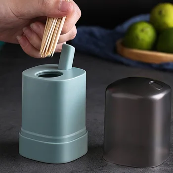 

Automatic Toothpick Holder Pop-up Toothpick Box Container Portable Toothpick Dispenser Home Automatic No Touch Tooth Pick Holder