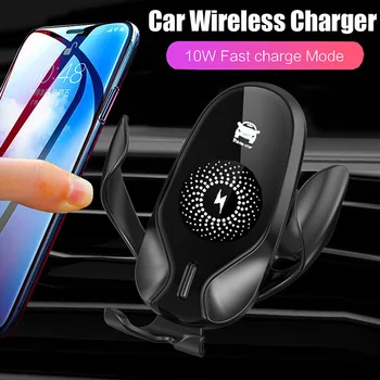 

QI 10W 7.5W Wireless Car Charger Mount Car Wireless Charger Phone Holder Auto Wireless Fast Charging Stand for Car Cell Phone