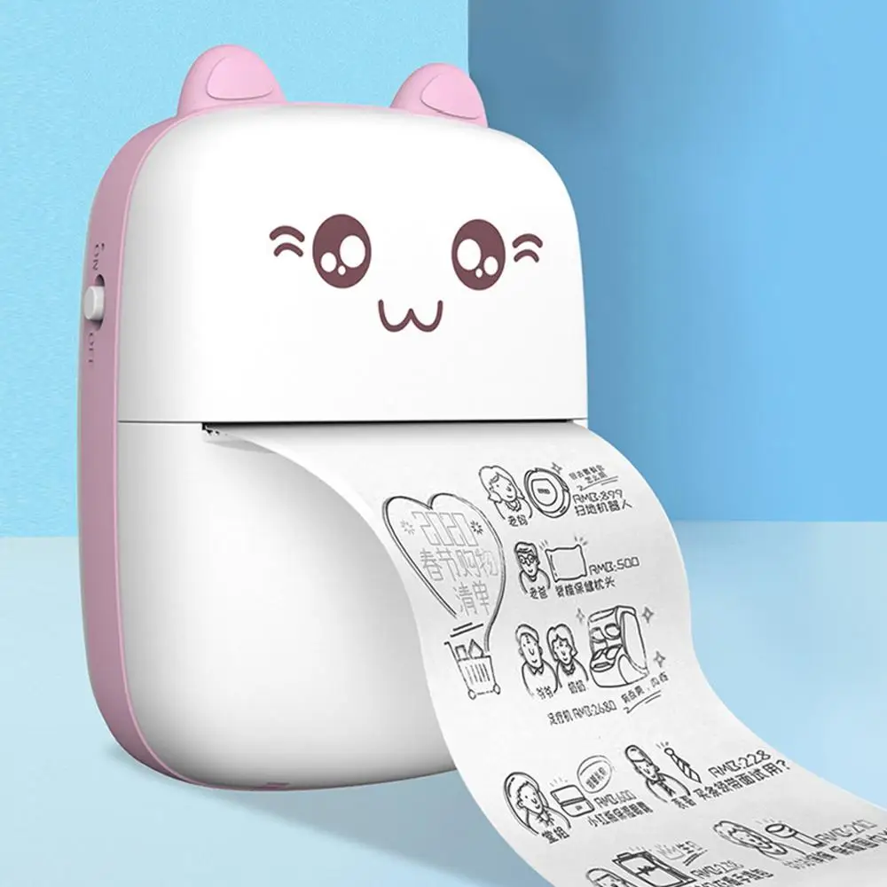 Bluetooth-compatible Photo Thermal Printer Cartoon Portable Mobile Note 58mm 2inch A6 for Android Phone | Компьютеры и офис