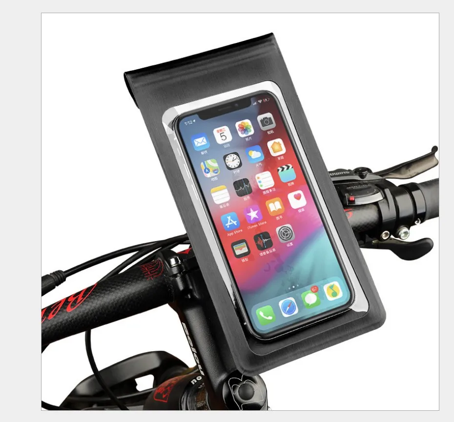 Водонепроницаемая велосипедная стойка сумка для мобильного телефона на открытом воздухе для верховой езды с сенсорным экраном сумка для Руля Мотоцикла быстроразъемный телефон водонепроницаемый держатель для телефона