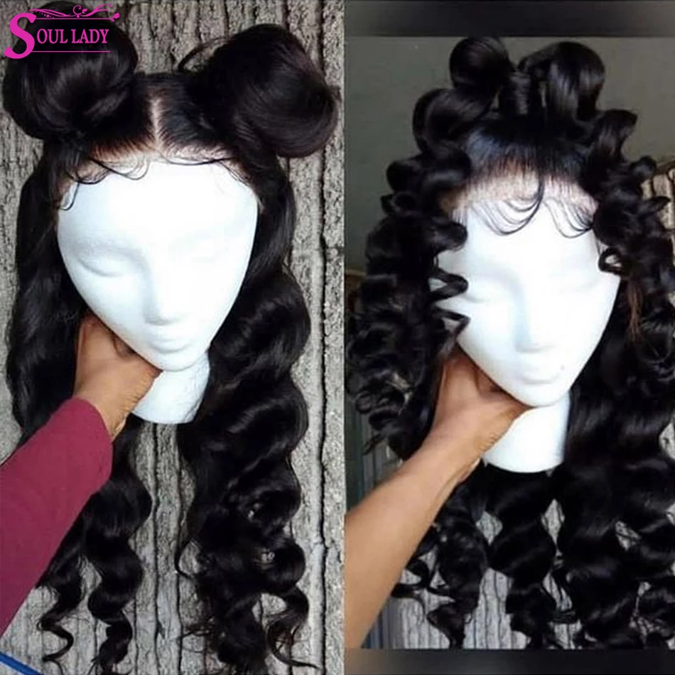 Glueless lace front human hair wigs