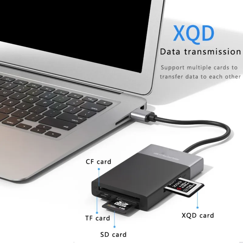 3,0 SD кард-ридер USB CF карта памяти адаптер концентратор считывание карт одновременно для SD, TF, CF, XQD