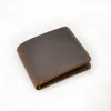 short men wallet genuine leather Small retro cow leather Wallet Men Brief Designer Portomonee for men ► Photo 3/6