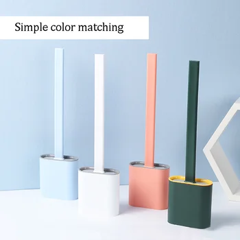 

Portable Bathroom Silicone Cleaning Brush Set With Lid Cover Creative Home Cleaning Tools Decor For Home Bathroom Accessories