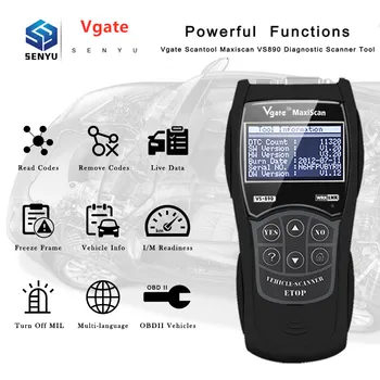 

Vgate VS890 VS890S obd2 ELM327 V1.5 Code Reader CAN BUS OBD OBD2 Car Diagnostic Tool ELM 327 Auto Scanner tool Scantool Maxiscan