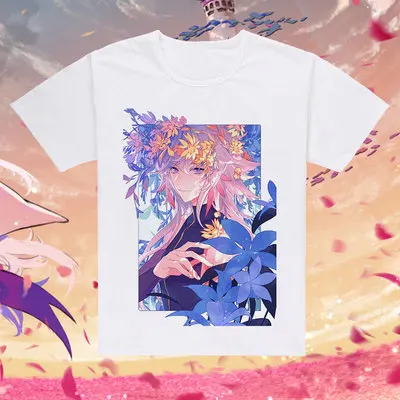 Футболка унисекс с надписью «High-Q Japan FGO Fate», футболка, футболка с аниме «Fate/GrandOrder Merlin», хлопковая Повседневная футболка, футболка - Цвет: 8