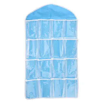 

16 Grids Foldable Wardrobe Hanging Bags Container Clothing Underwear Bras Socks Ties Hanger Shoes Storage Bag Drop Shipping