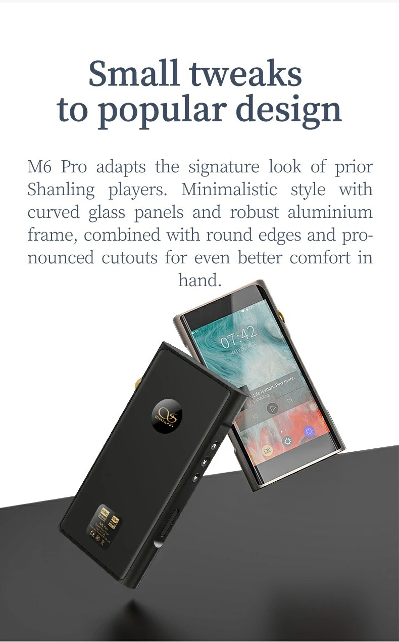 mp3 player bluetooth SHANLING M6 Pro 21 Player dual ES9068AS Support DSD256 Bluetooth 2.5mm/3.5mm/4.4mm Portable Hi-Res Music Player best mp3 player