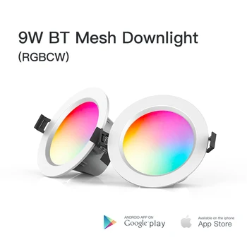 

9W Bluetooth Smart Downlight Mesh Downlight RGB Promise Dimming Group Control APP Control Work With Alexa Google Home Modules