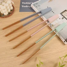 

Wooden Clip Salad Bacon Steak Bread Cake Food Clip Bamboo Cooking Tongs Silicone Handle BBQ Tool Home Kitchen Utensil