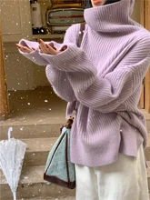 

Winter thick high-neck long-sleeved sweater