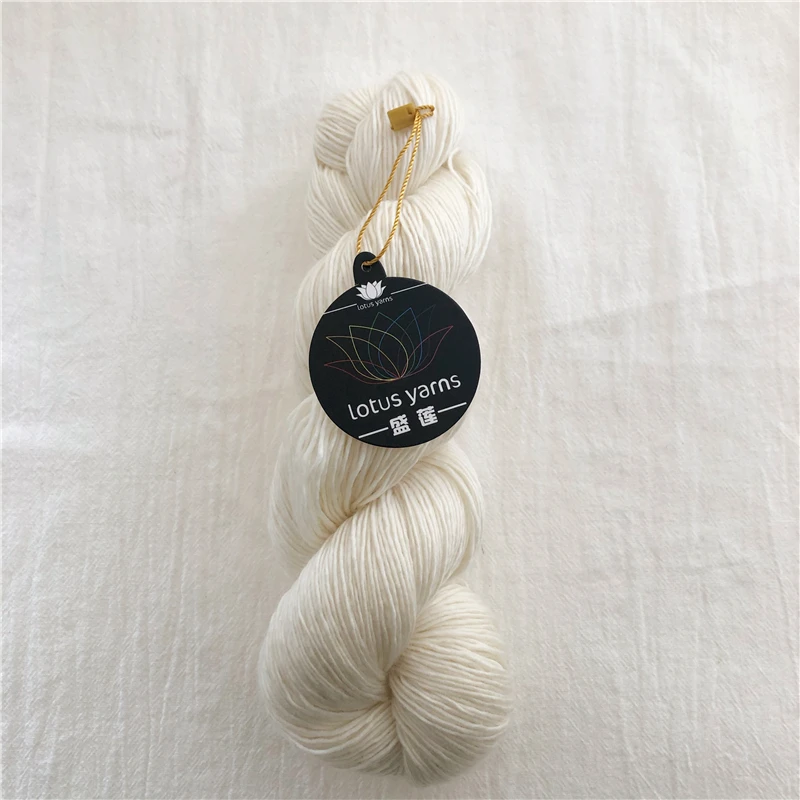100g Hank 100% Merino Wool Yarn Lace Weight Hand knitting Crochet Soft Yarn Undyed Natural White 1ply 2