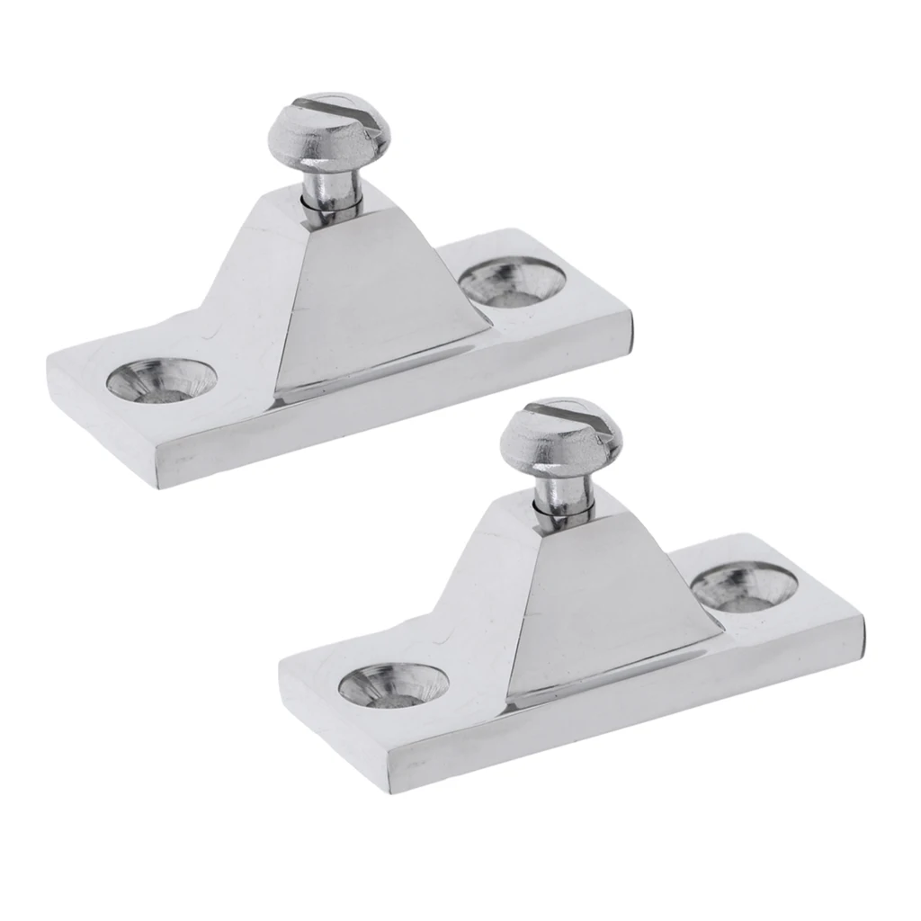 2x Heavy Duty Stainless Steel Side Mount Deck Hinge Boat Bimini Top