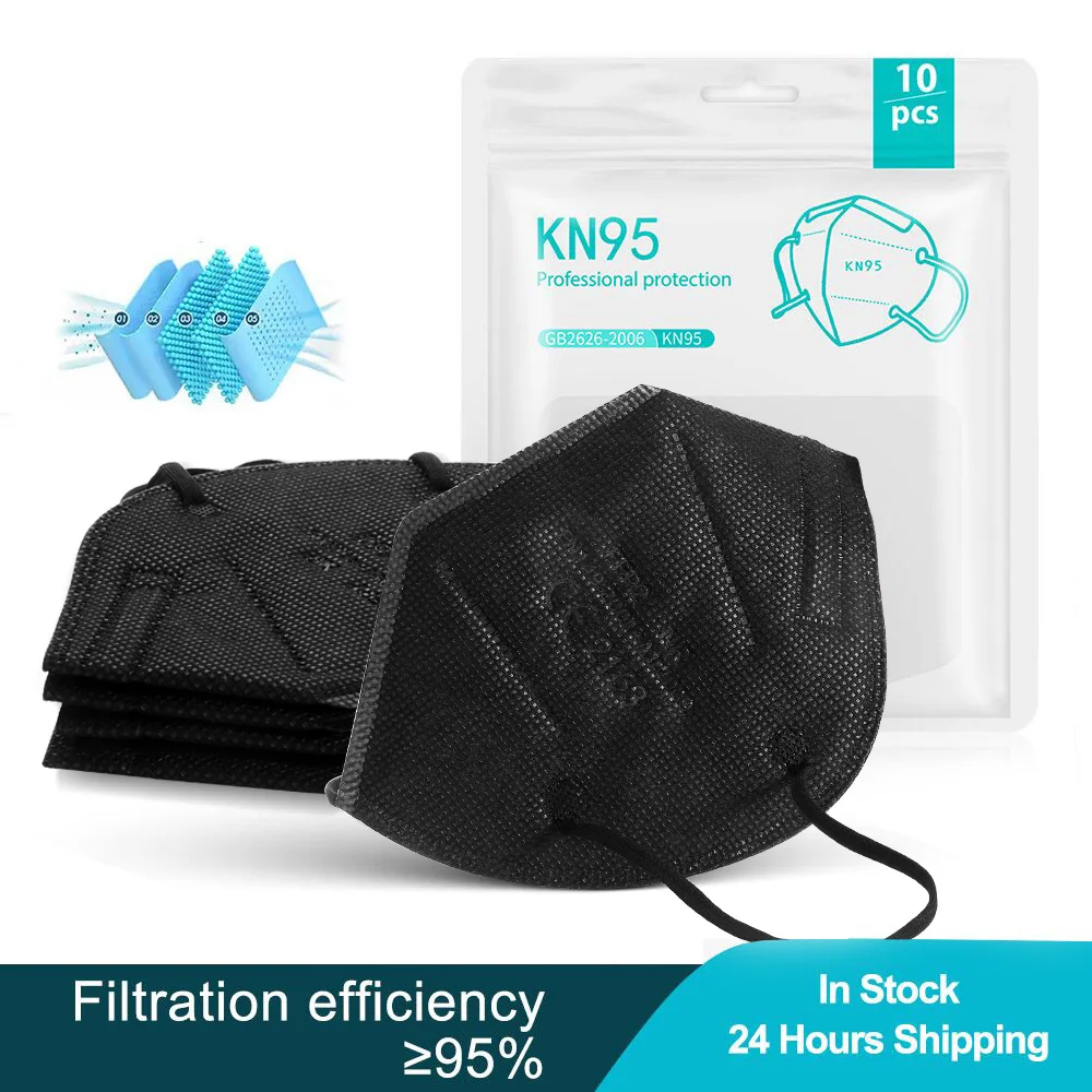 Mascarilla protectora KN95 de 5 capas, máscara reutilizable FFP2, FPP2, FPP2, FFP3, 5-100 Uds.