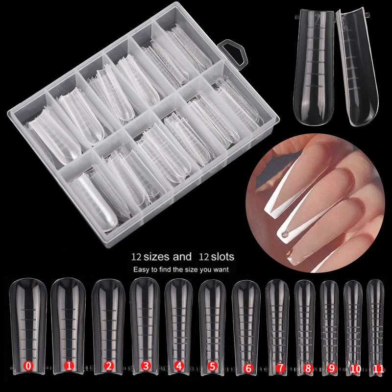 Mold-Tips Nail-Gel-Tools Storage-Box Finger-Extension Uv-Builder Poly 120pcs 