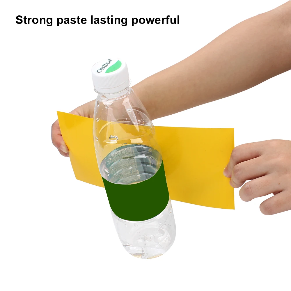 Insect catching sticker 30/50 pcs yellow double-sided flying insects glue sticky board trap for greenhouse home garden