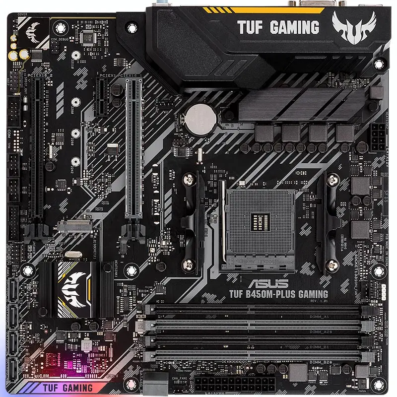 ASUS B450 PLUS MATX настольная игровая материнская плата поддержка s AMD Ryzen 2600/3600 максимальная поддержка 64 Гб DDR4 ram/SATA/M.2 SSD интерфейс