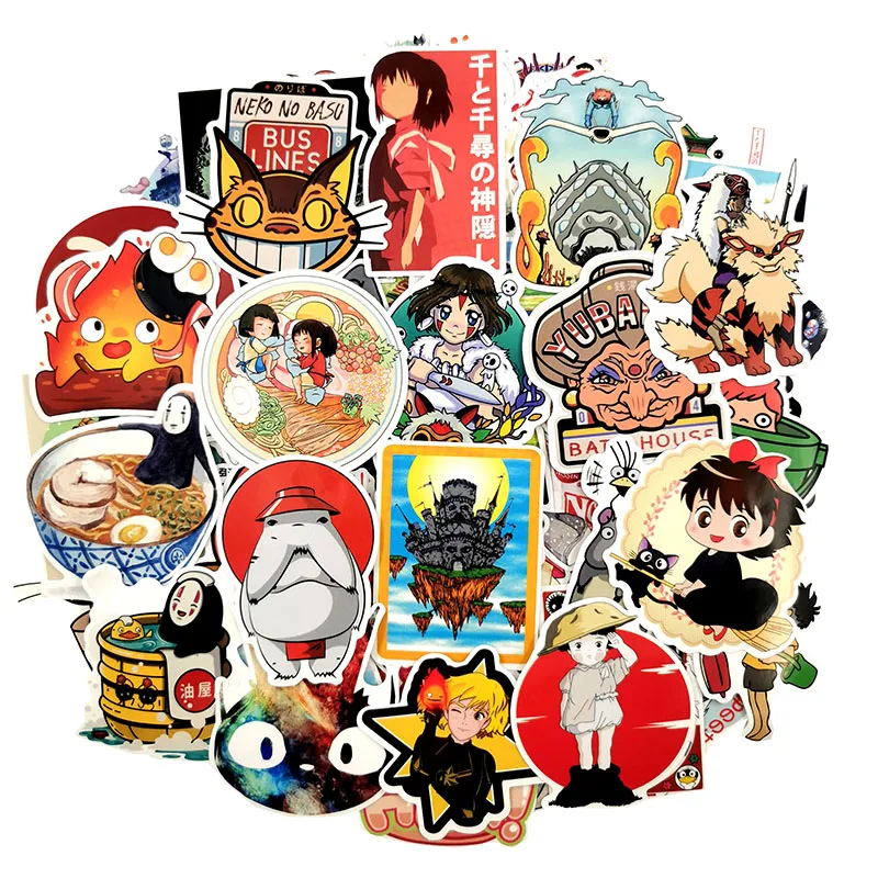 100 шт. наклейка s Miyazaki Hayao серии аниме наклейка Мой сосед Тоторо для скейтборда ноутбука велосипедов водостойкие Переводные картинки