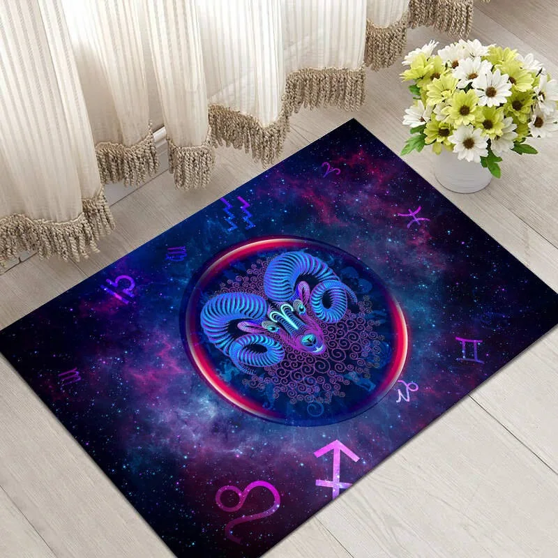 Креативный 12 созвездий принт художественный ковер для гостиной спальни Противоскользящий коврик для пола модные кухонные ковры, коврики