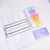 48 GridsPalette Painting Storage Iron Tins Paint Tray Box with Half and Full Pans For Watercolor/Oil/ Acrylic 1