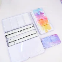 48 GridsPalette Painting Storage Iron Tins Paint Tray Box with Half and Full Pans For Watercolor/Oil/ Acrylic 1