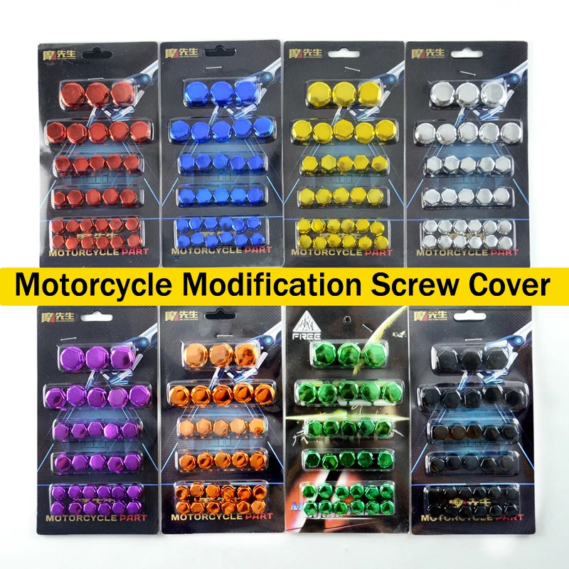 

30Pcs/Set Motorcycle Modification Accessories Head Screw Cover Decorative Parts for Yamaha Kawasaki Honda r30 Nuts Styling Cover